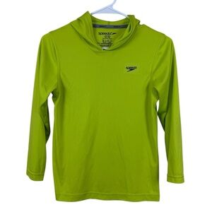 Speedo Boys Green UV Swim Shirt Long Sleeve Rashguard Size XL